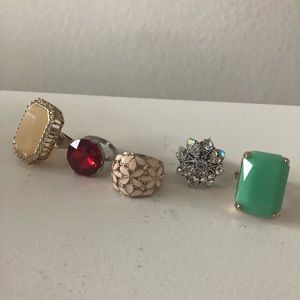 ⭐️ Assorted statement rings bundle